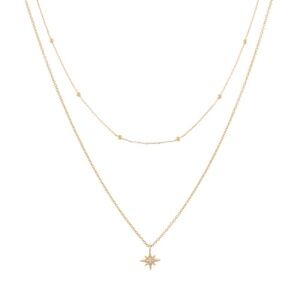 Layered Sun Burst Pendant Necklace